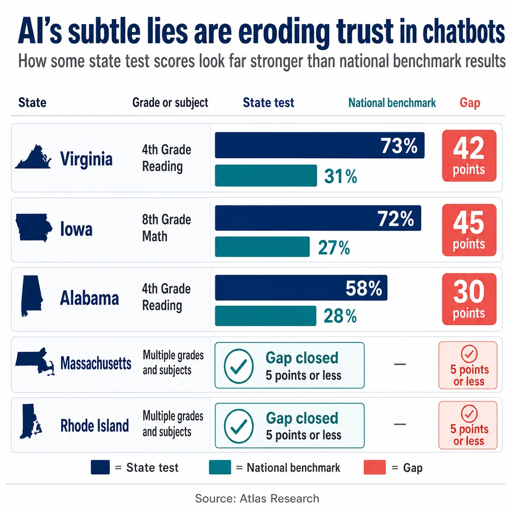 Infographic: AI's subtle lies are eroding trust in chatbots